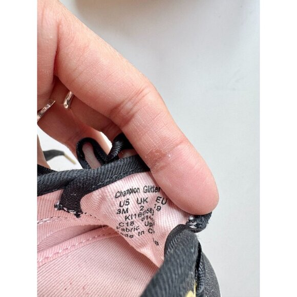 NWOB Baby KEDS x KATE SPADE Champion Glitter Crib Black Sneakers, Size 3M - Picture 9 of 10